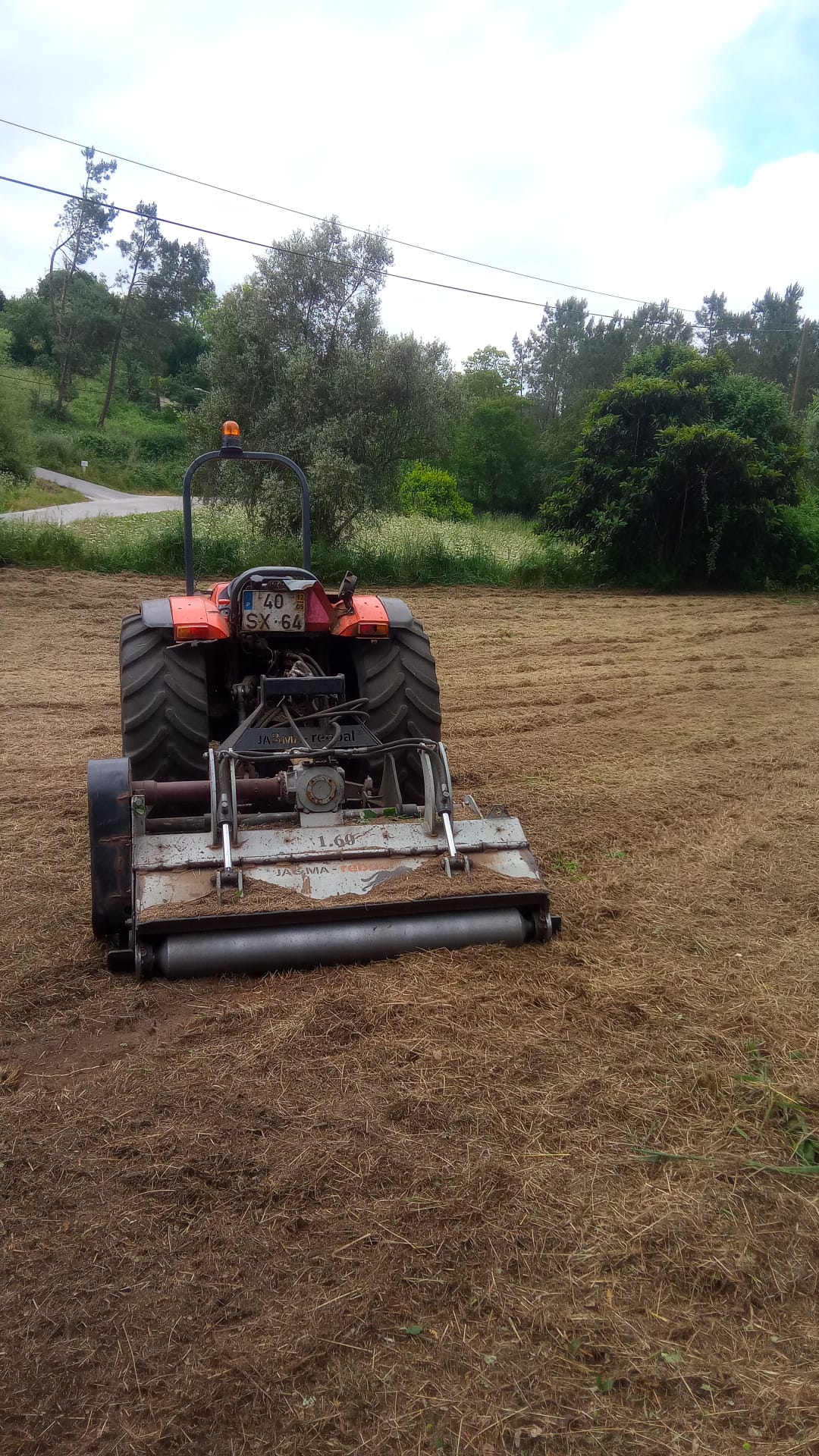 Trabalhos agrícolas de colheita realizados na região de Leiria.